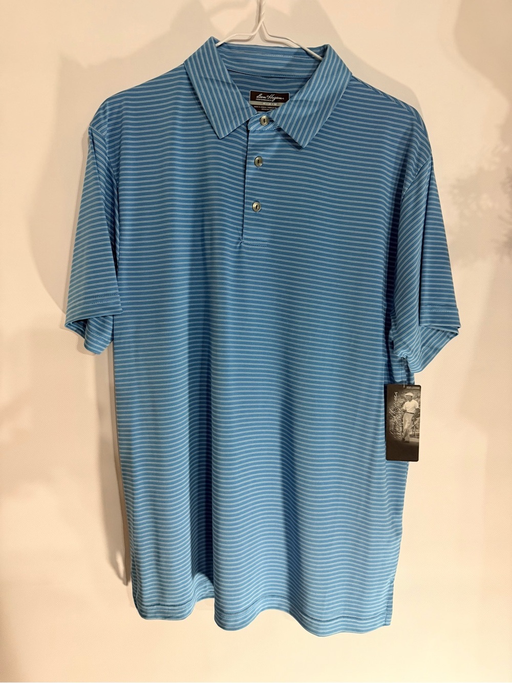 Hogan Light Blue Striped Short Sleeve Polo